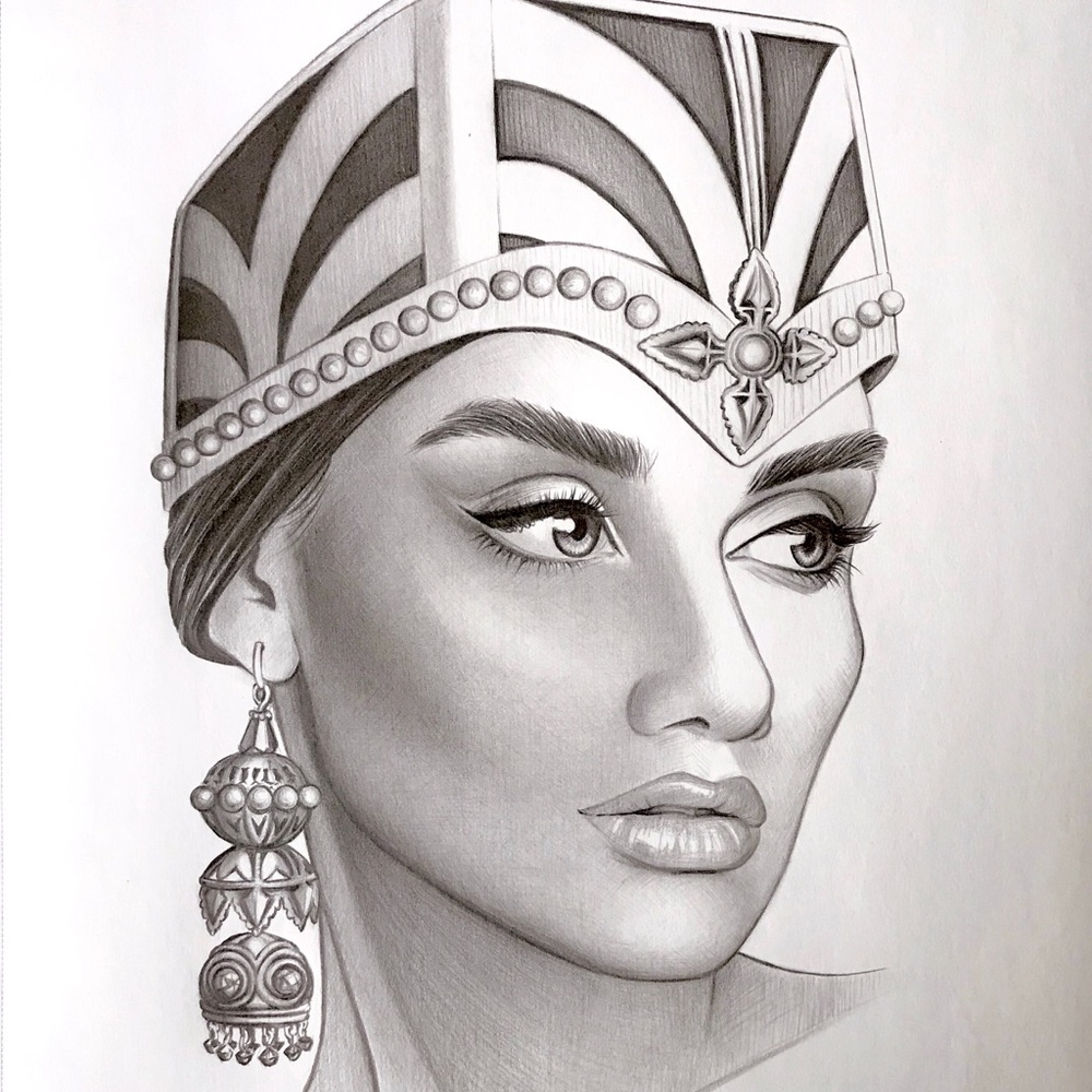 Elegant Tribal Woman Art Print